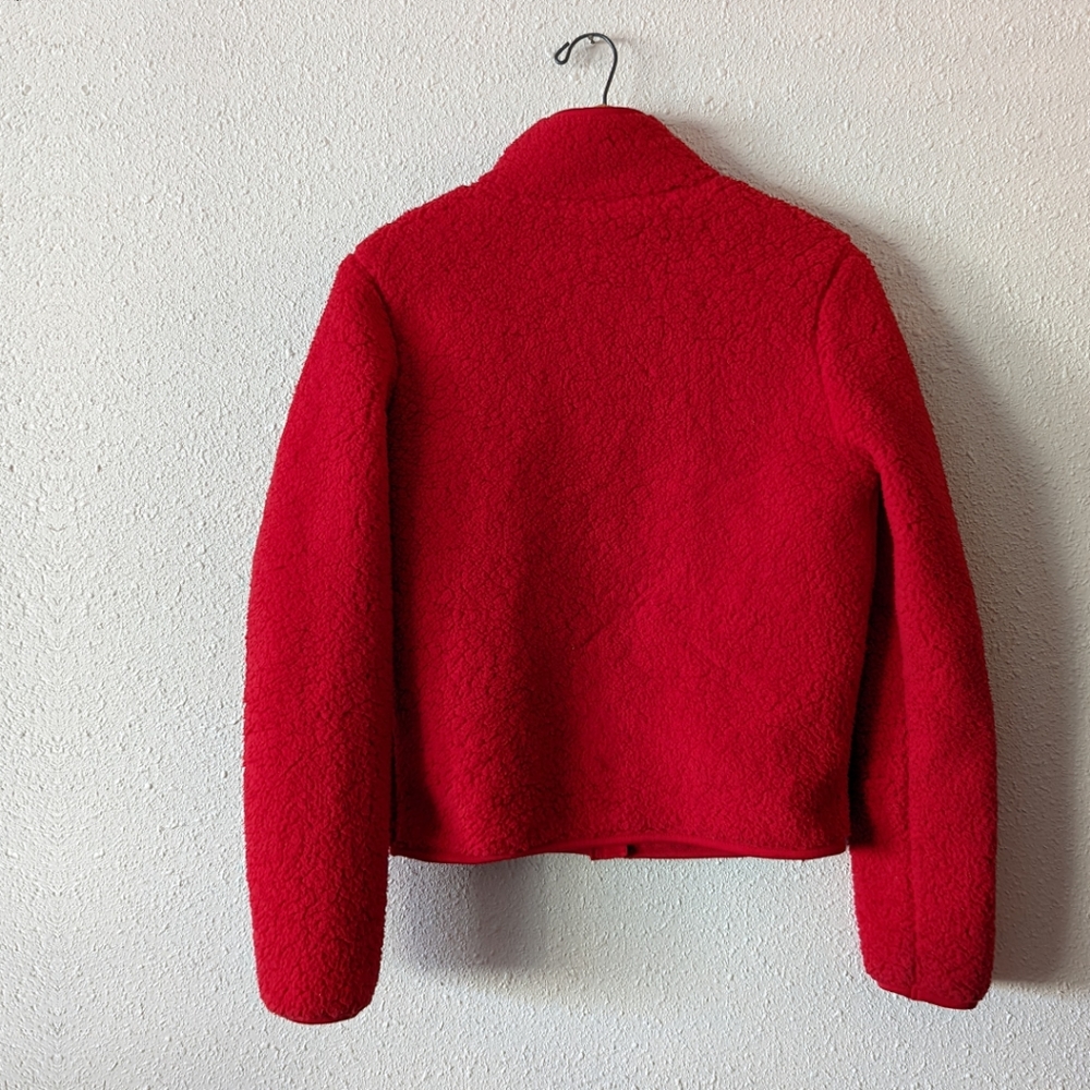 Joe Fresh red fleece zipper jacket